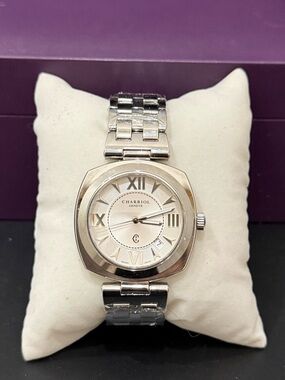 CHARRIOL Geneve ALEXXL Alexandre Collection Cushion-shaped Stainless Steel Watch